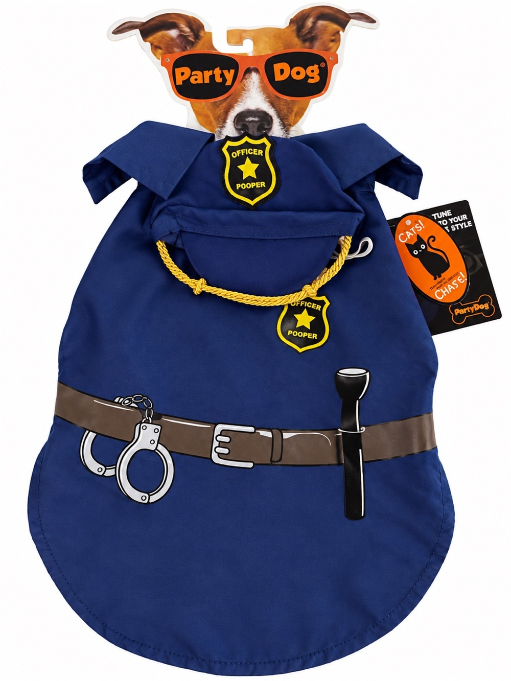 Party Dog Officer Pooper Police Pet M/L Dog & Cat Halloween Costume